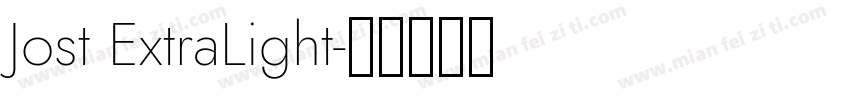 Jost ExtraLight字体转换
